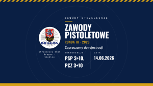 Zapraszmy do rejestracji Zawody Pistoletowe Psp 3+10 / Pcz 3+ 10 Runda 3 Edycja 2026